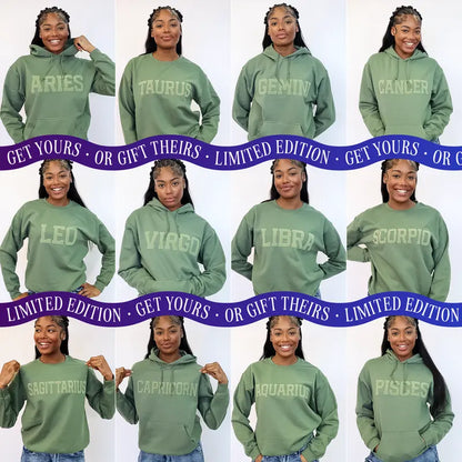 Olive Green Astrology Hoodie & Sweatshirt