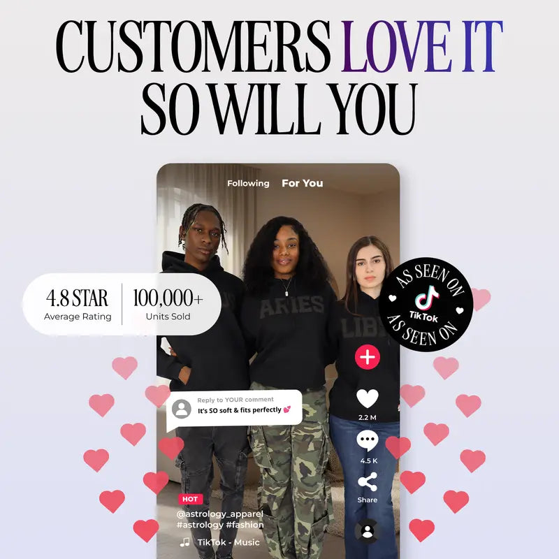 Black Zodiac Astrology Hoodie & Sweatshirt