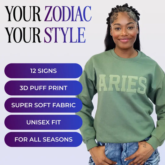 Olive Green Astrology Hoodie & Sweatshirt