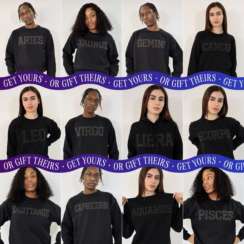 Black Zodiac Astrology Hoodie & Sweatshirt